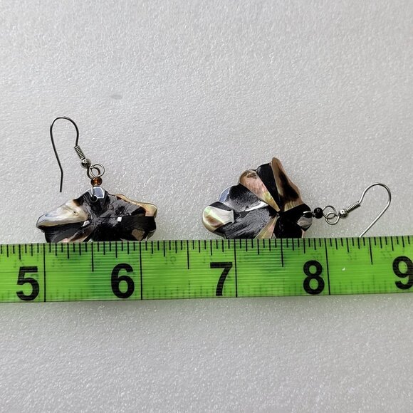 Wood Inspired Triangle Hook Earrings - Picture 5 of 11